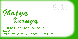 ibolya kernya business card